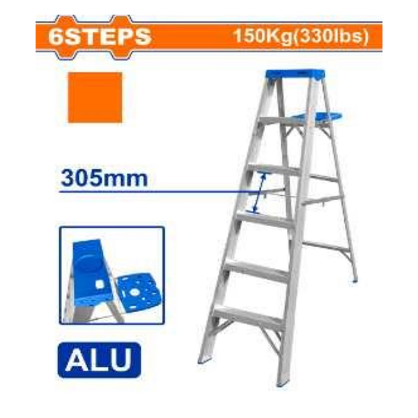 Thang nhôm chữ A Wadfow WLD4H06 (Có khay đựng)