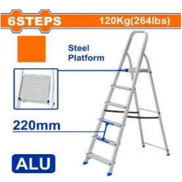 Thang nhôm ghế tay vịn Wadfow WLD3H06