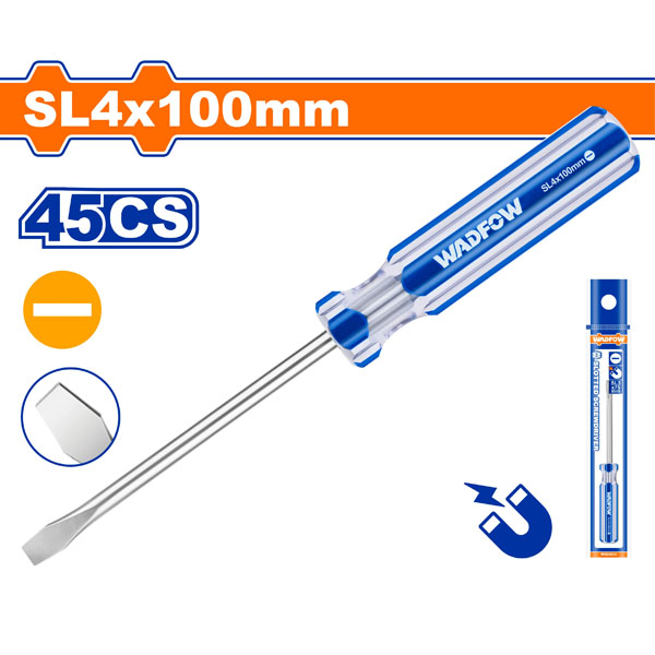 Tua vít dẹp SL4x100mm WadFow WSD5944