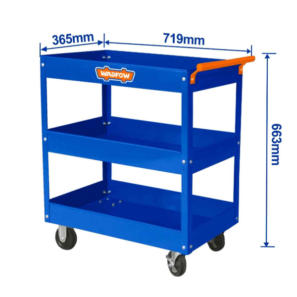 Xe đẩy đựng đồ nghề 3 ngăn 719x365x663mm Wadfow WCS1A13